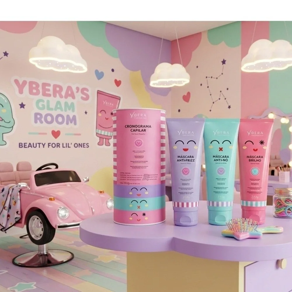 Ybera Fashion Kids Cronograma Capilar Hair Care Routine 3-Piece Mask Set 750g